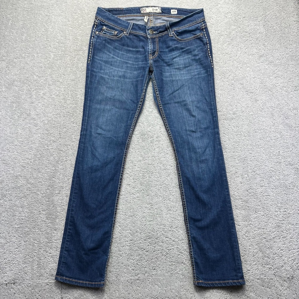 BKE Jeans Womens Size 30R Blue Denim Stretch Stella Straight Leg Low Rise Y2k